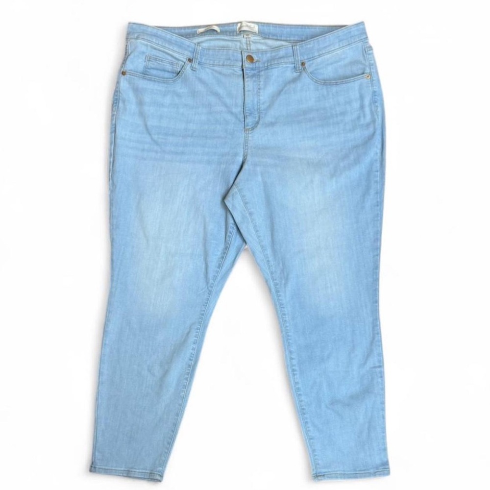 Universal Thread Light Wash Mid-Rise Skinny Jeans Plus Size 24W Stretch - Picture 7 of 9